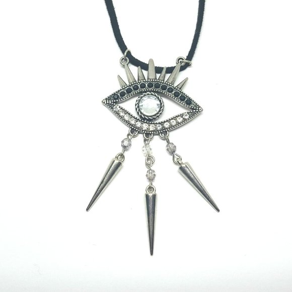 CrystallizingDreams Jewelry - Eye of the Divine Silver Plated Necklace